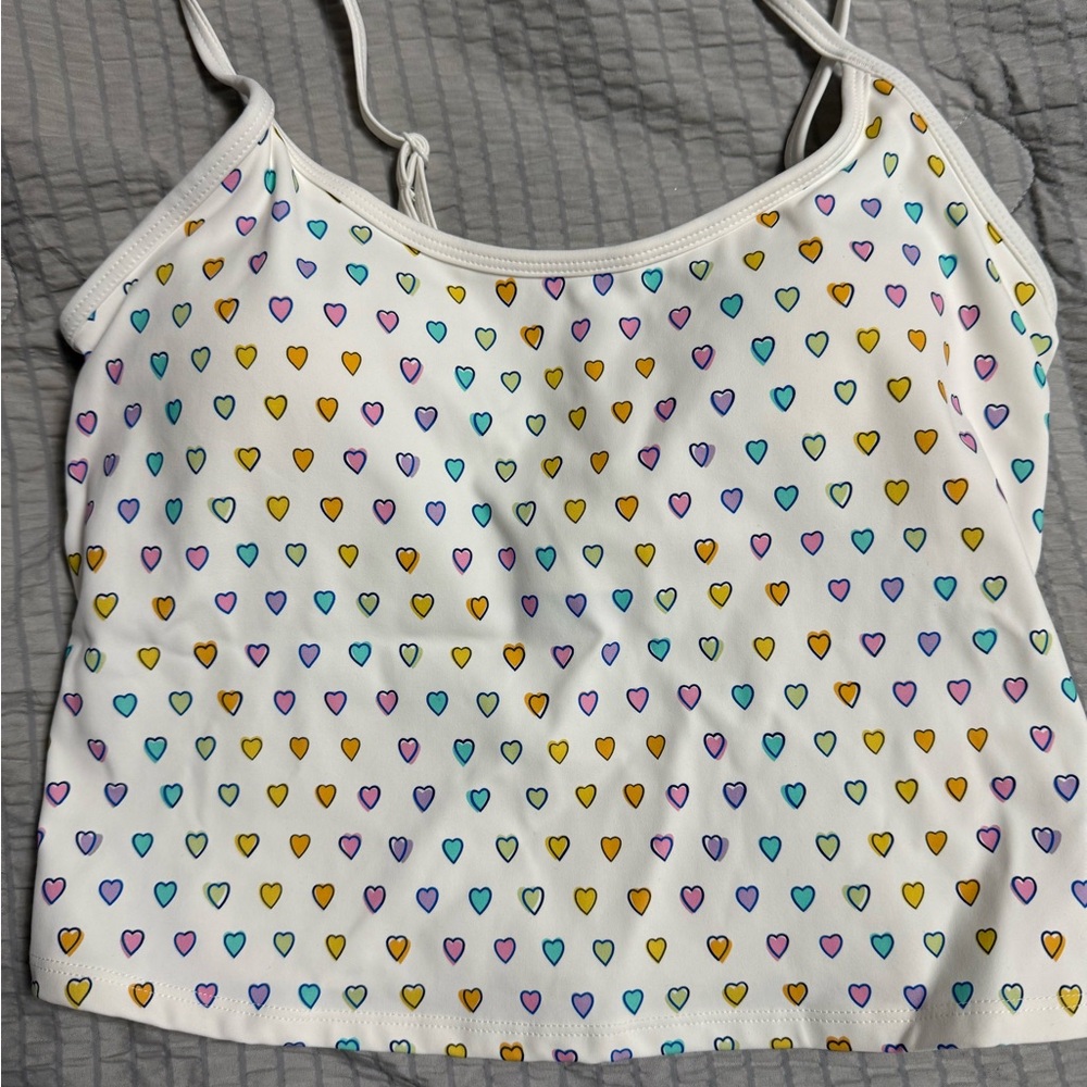 Colorful Heart Print Cami Top